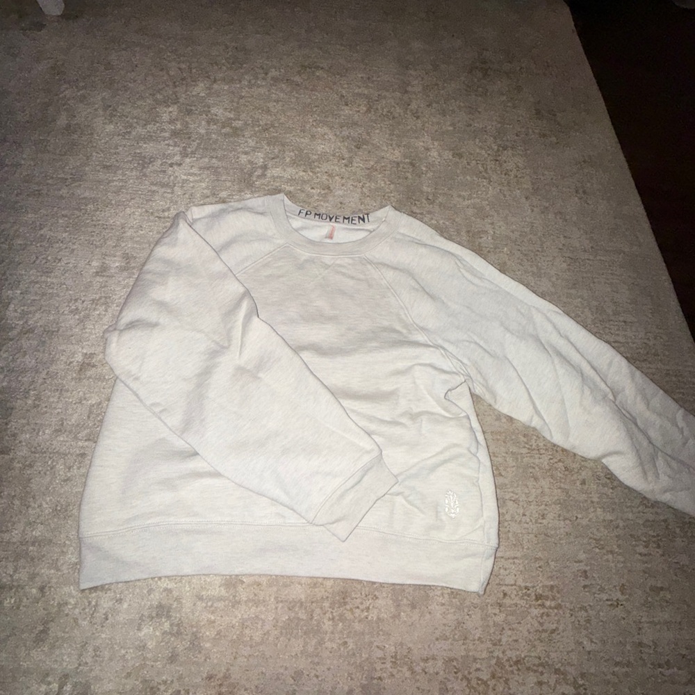 FP Movement by Free People Cream Crew Neck Sweater NWOT